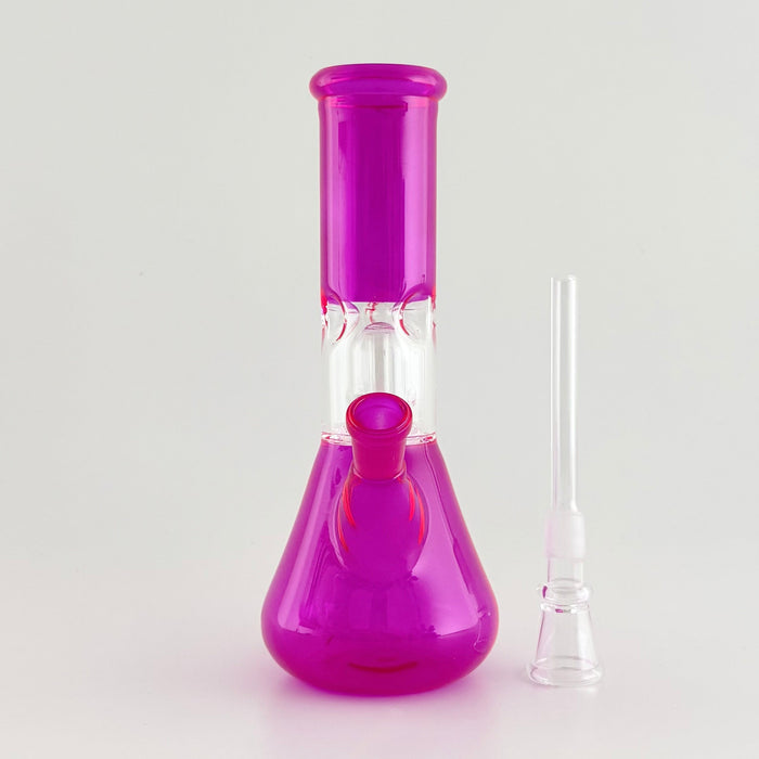 8" Perc Water Pipe - 10 Assorted Colours Glass Bong Super Supplys Inc