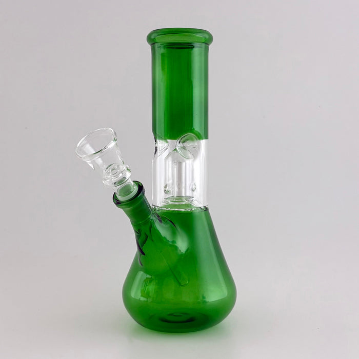 8" Perc Water Pipe - 10 Assorted Colours Glass Bong Super Supplys Inc Green