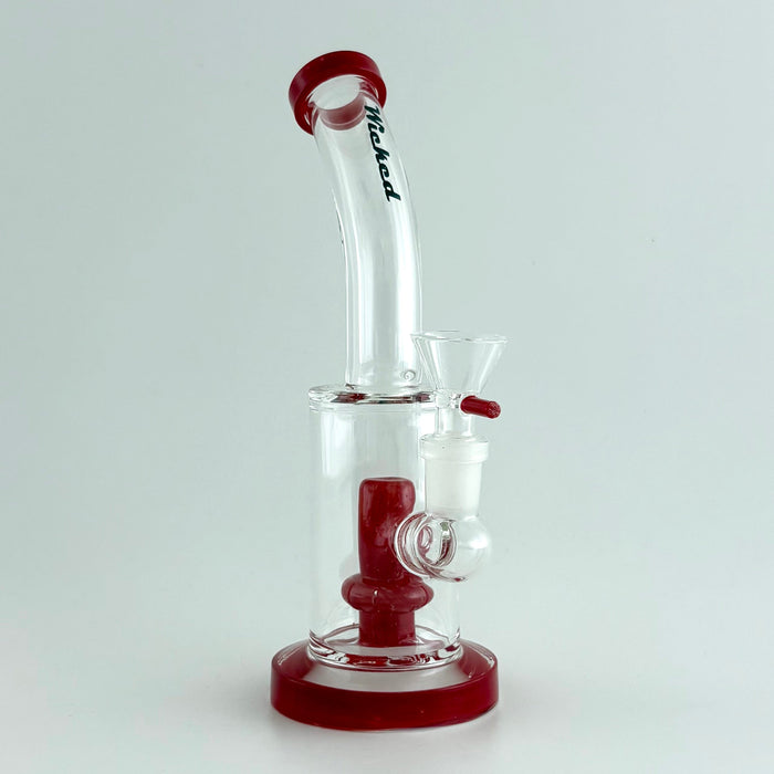 Wicked | 8" Dome Perc Dab Rig Glass Bong Super Supplys Inc Red