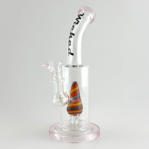 Wicked | 8" Wig-Wag Dome Perc Dab Rig Glass Bong Super Supplys Inc Pink