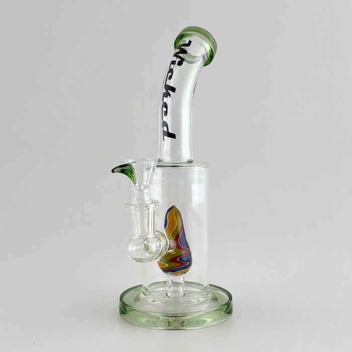 Wicked | 8" Wig-Wag Dome Perc Dab Rig Glass Bong Super Supplys Inc Green