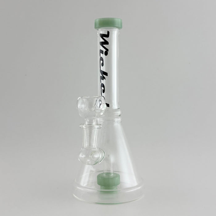 Wicked | 8" Beaker-Style Dab Rig Glass Bong Super Supplys Inc Green