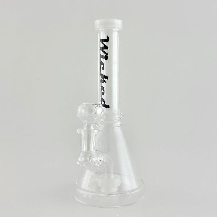 Wicked | 8" Beaker-Style Dab Rig Glass Bong Super Supplys Inc White