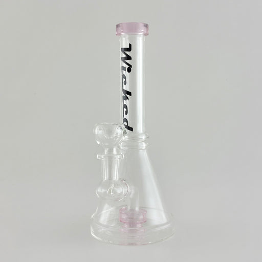 Wicked | 8" Beaker-Style Dab Rig Glass Bong Super Supplys Inc Pink