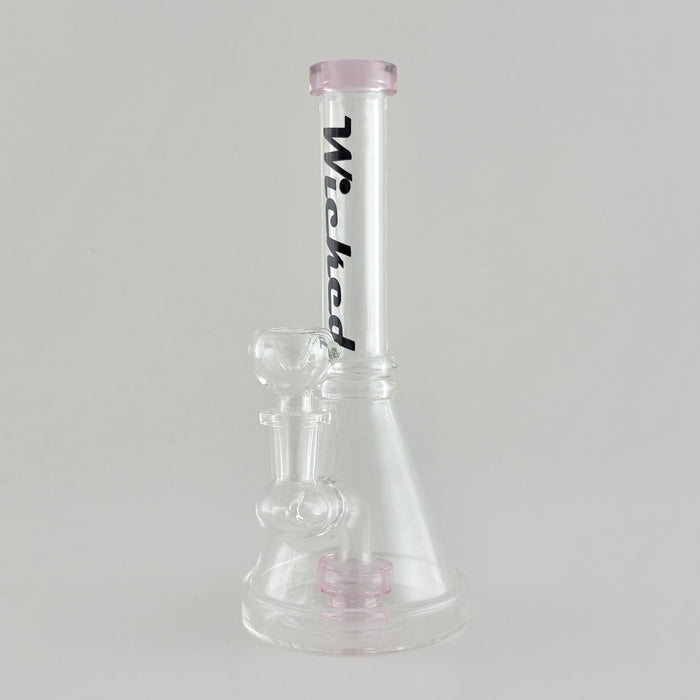 Wicked | 8" Beaker-Style Dab Rig Glass Bong Super Supplys Inc Pink