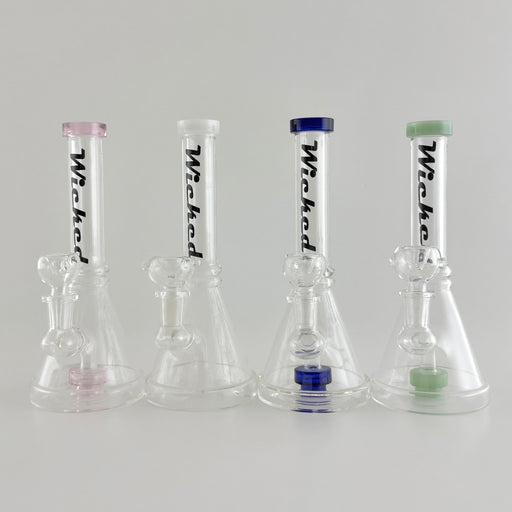 Wicked | 8" Beaker-Style Dab Rig Glass Bong Super Supplys Inc