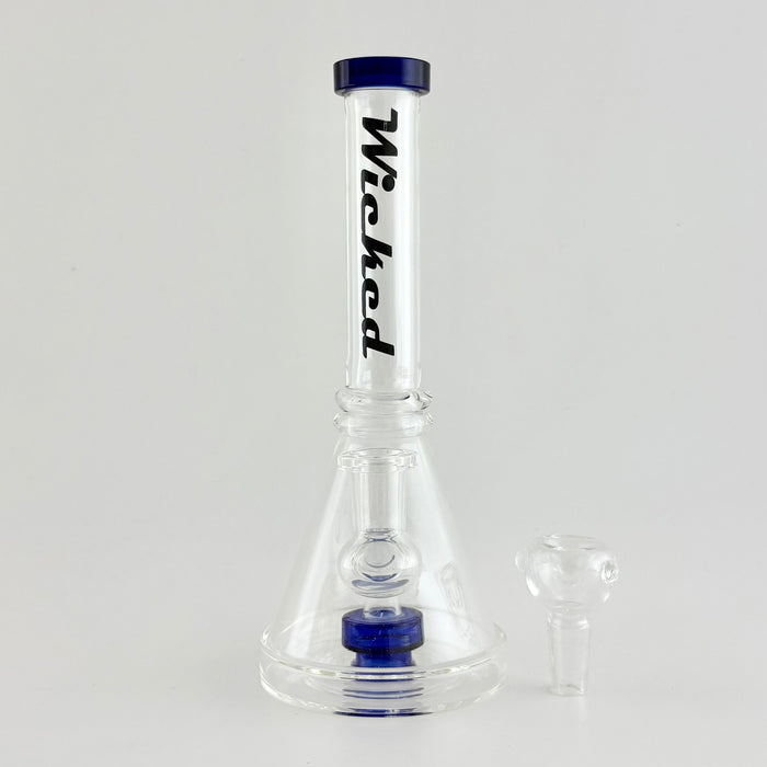 Wicked | 8" Beaker-Style Dab Rig Glass Bong Super Supplys Inc