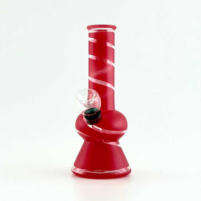 6" Glass Water Pipe – 10 Assorted Colours Glass Bong Super Supplys Inc Red