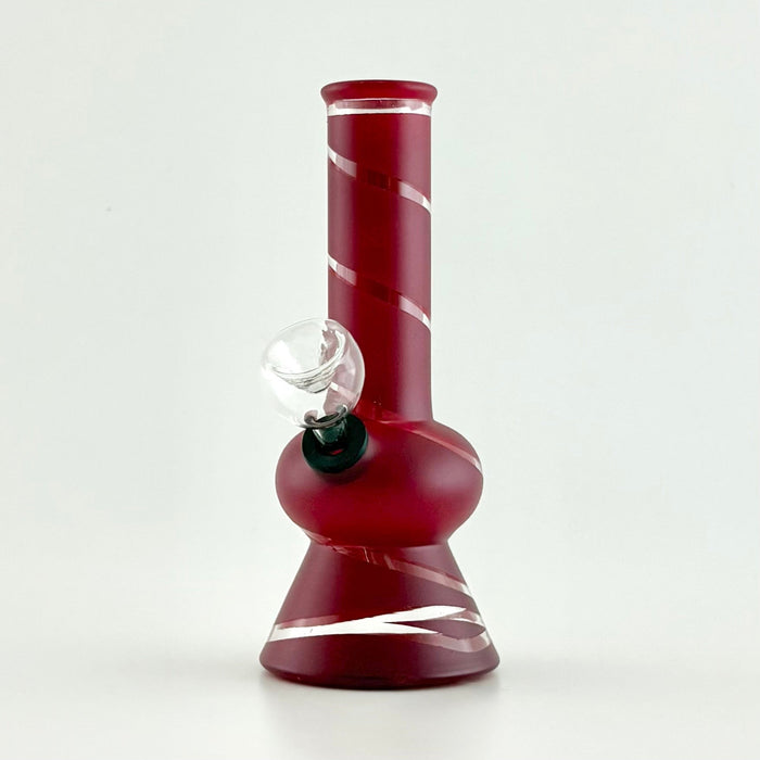 6" Glass Water Pipe – 10 Assorted Colours Glass Bong Super Supplys Inc Burgundy