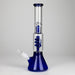 13" Color Accented Glass Water Bong with Coil Percolator & Splash Guard Glass Bong 777 Smoke