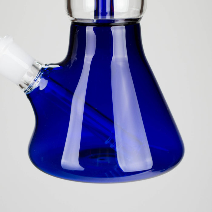 13" Color Accented Glass Water Bong with Coil Percolator & Splash Guard Glass Bong 777 Smoke