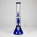 13" Color Accented Glass Water Bong with Coil Percolator & Splash Guard Glass Bong 777 Smoke
