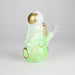 7" 3D Astronaut Glass Bong – Space Inspired Water Pipe Glass Bong 777 Smoke Green