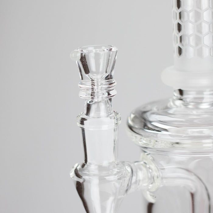 9" HCOMB HEX ETCHED CAPSULE RIG - 60MM Glass Rig PINNACLE DISTRIBUTORS INC.