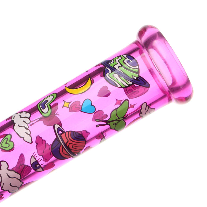 10" 5mm Milkyway Glass Beaker Bong - 4 Assorted Colours Glass Bong Super Supplys Inc