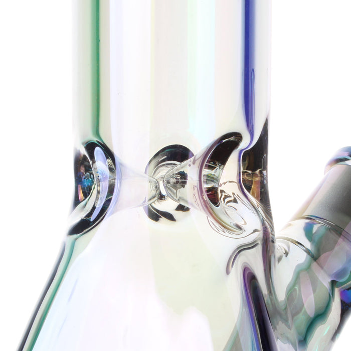 Fortune | Electroplated 14" 7mm Pyramid Base Glass Beaker Bong Glass Bong Fortune