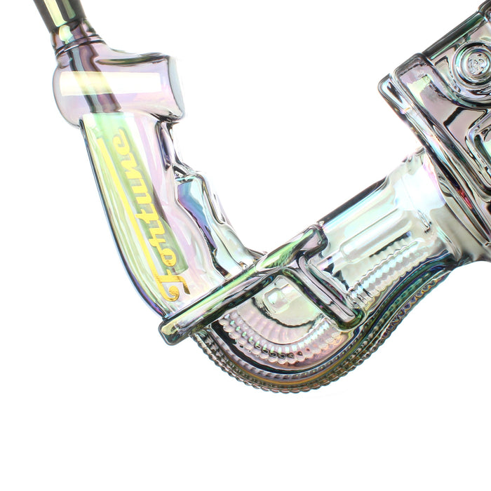 Fortune | 24" Electroplated Gatling Gun Glass Bong with Hardwood Stand Glass Bong Fortune