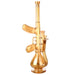 Fortune | 18" AK-47 Style Electroplated Glass Bong Glass Bong Fortune Amber