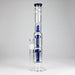 16" Triple Perc Straight Tube – Premium Glass Bong with Maximum Filtration Glass Bong Small Biz Distributors Blue