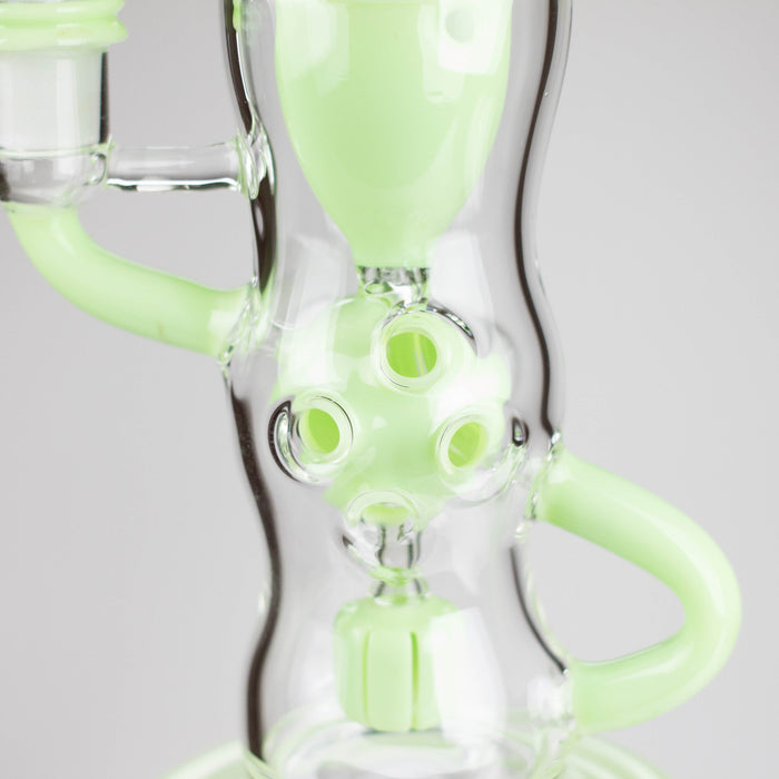9" Fab Klein Recycler – Premium Glass Rig with Matrix Perc for Superior Filtration Glass Bong Small Biz Distributors