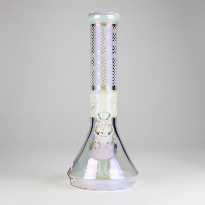 12.5" Hologram Beaker Glass Bong Glass Bong Small Biz Distributors