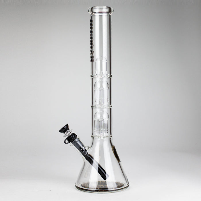 Medusa | 17" 7mm Double Tree Perc Glass Bong with Splash Guard Glass Bong Small Biz Distributors