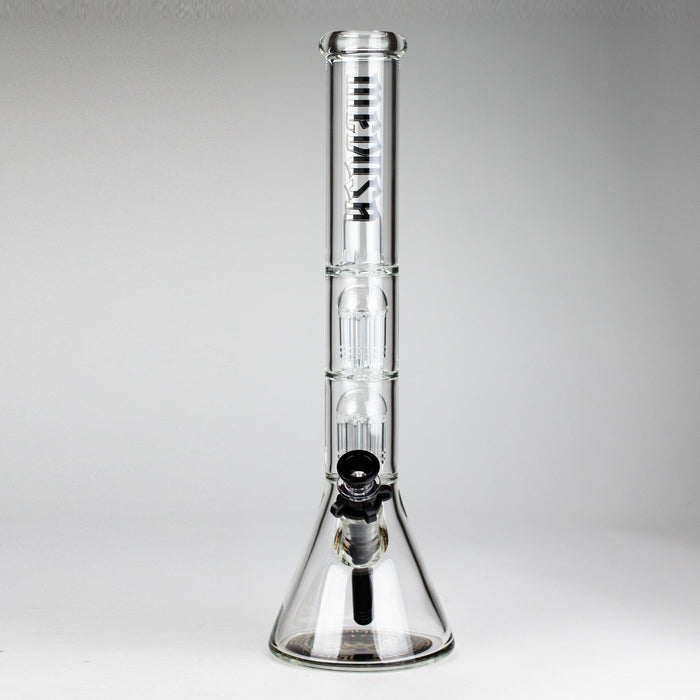Medusa | 17" 7mm Double Tree Perc Glass Bong with Splash Guard Glass Bong Small Biz Distributors