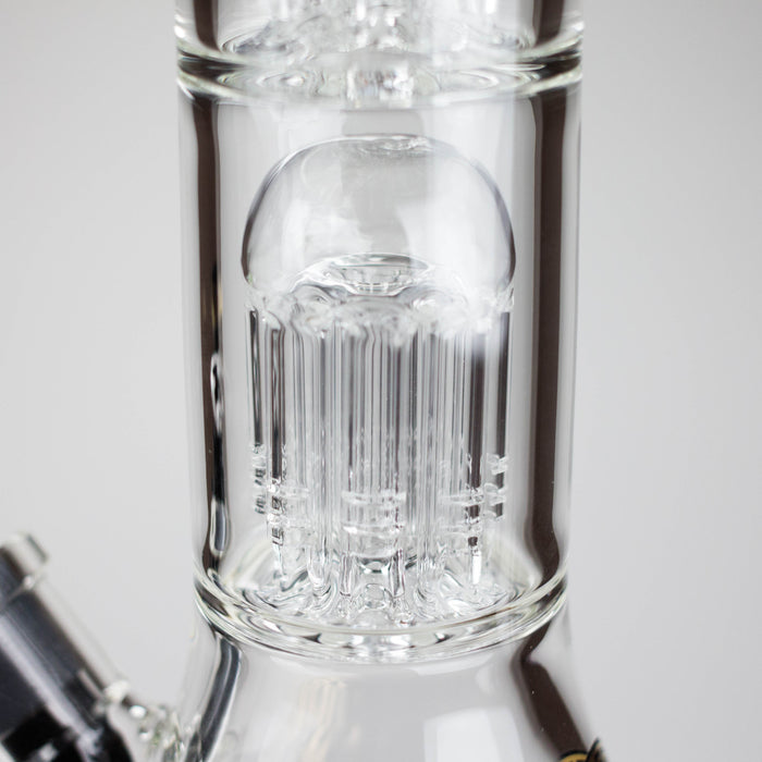 Medusa | 17" 7mm Double Tree Perc Glass Bong with Splash Guard Glass Bong Small Biz Distributors