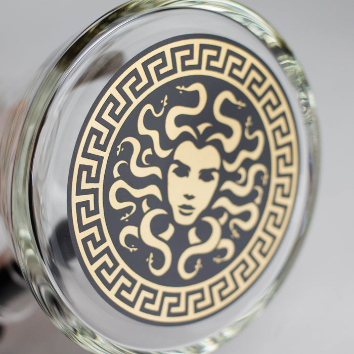 Medusa | 17" 7mm Double Tree Perc Glass Bong with Splash Guard Glass Bong Small Biz Distributors