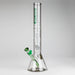 Medusa | 17" 7mm Double Tree Perc Glass Bong with Splash Guard Glass Bong Small Biz Distributors GREEN