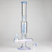Trippy Glass | 17" 7mm Holographic Stemline Bong – Triple Diffused Perc with 18mm Bowl Glass Bong Small Biz Distributors