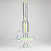 Trippy Glass | 17" 7mm Holographic Stemline Bong – Triple Diffused Perc with 18mm Bowl Glass Bong Small Biz Distributors GREEN