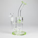 9" Ball Perc Glass Bong – Green with Bent Neck & 14mm Bowl Glass Bong Small Biz Distributors
