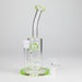 9" Ball Perc Glass Bong – Green with Bent Neck & 14mm Bowl Glass Bong Small Biz Distributors