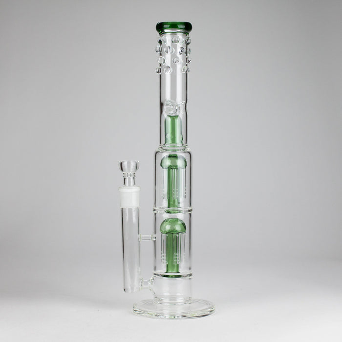 16" Triple Perc Straight Tube – Premium Glass Bong with Maximum Filtration Glass Bong Small Biz Distributors