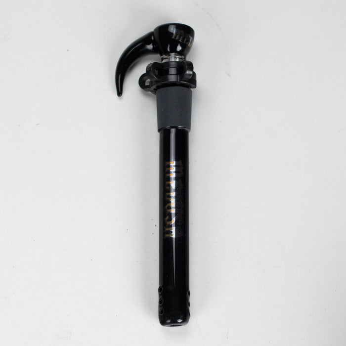 Medusa | Colored Downstem Style "01" – Includes Glass Bowl & Keck Clip Downstem · Bowlstem Small Biz Distributors 12cm / 4.7" Black