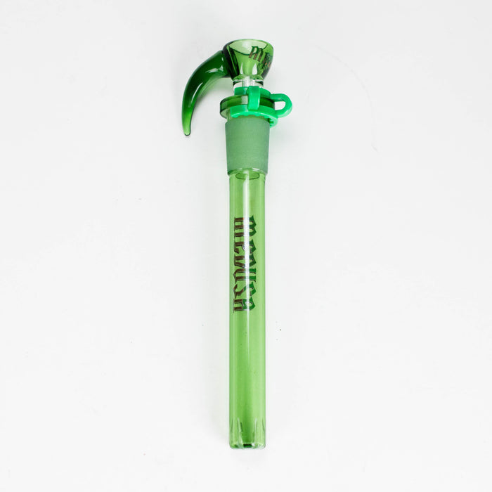 Medusa | Colored Downstem Style "02" – Includes Glass Bowl & Keck Clip Downstem · Bowlstem Small Biz Distributors 12cm / 4.7" Green