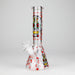 10" Sugar Skull Design Glass Beaker Bong Glass Bong 777 Smoke Red