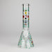 10" Sugar Skull Design Glass Beaker Bong Glass Bong 777 Smoke
