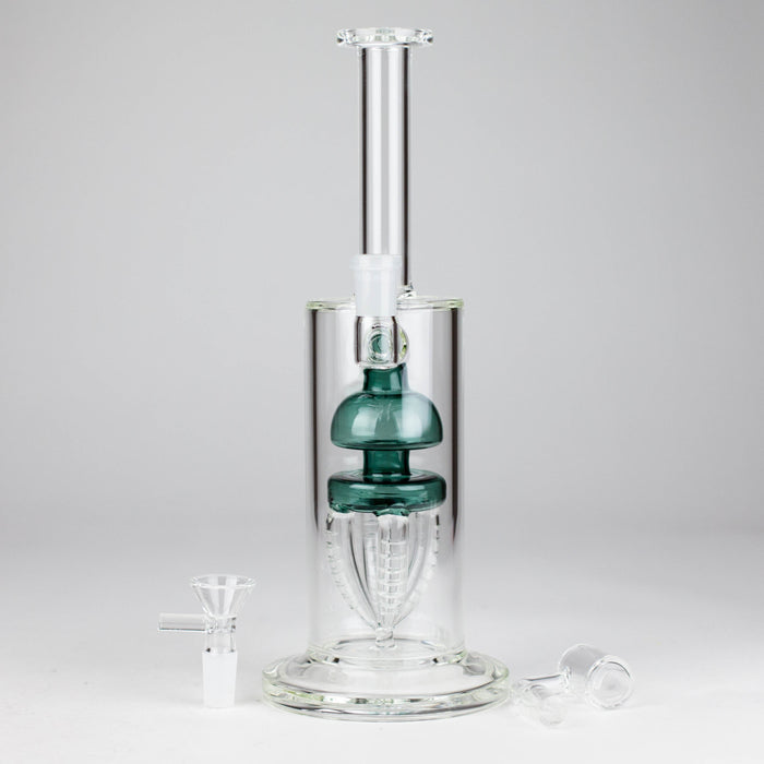 11" 2-in-1 Glass Dab Rig with Percolator [BH141] Glass Bong 777 Smoke
