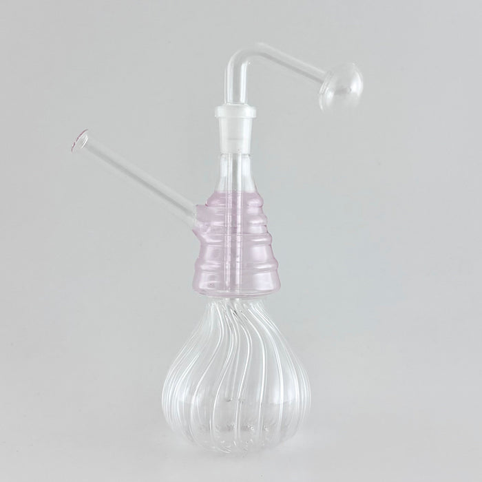 7“ Swirl Oil Burner Bubbler Glass Rig Super Supplys Inc Pink