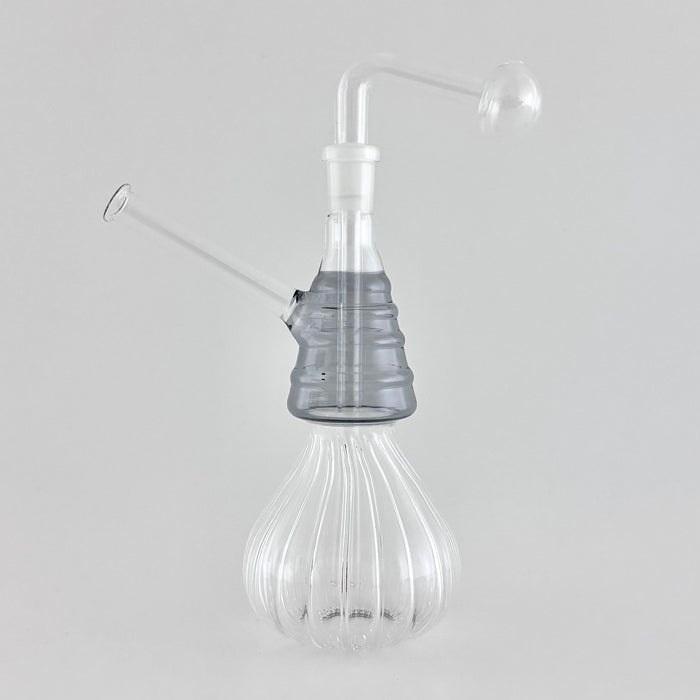 7“ Swirl Oil Burner Bubbler Glass Rig Super Supplys Inc Grey