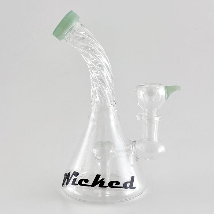 Wicked | 6" Swirl Dab Rig Glass Bong Super Supplys Inc Green