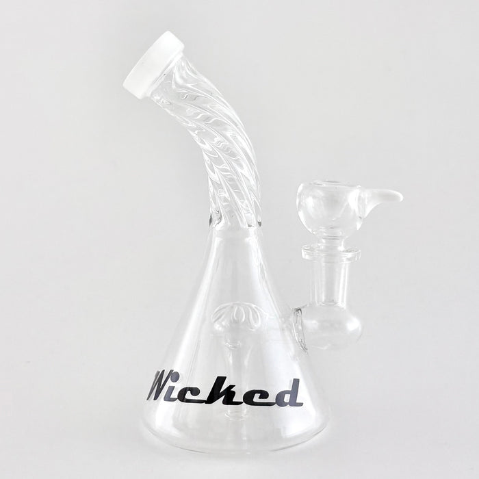 Wicked | 6" Swirl Dab Rig Glass Bong Super Supplys Inc White