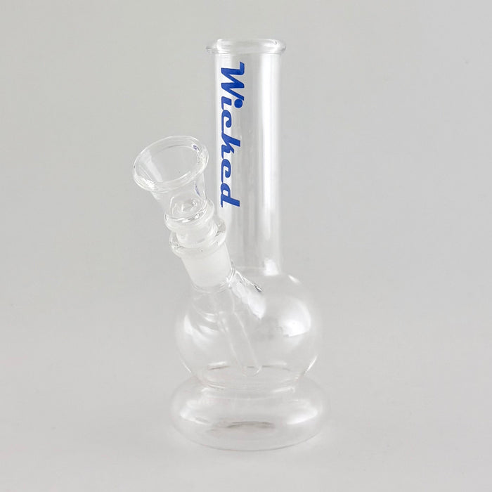 Wicked | 6" Water Pipe with Stem Glass Bong Super Supplys Inc Blue