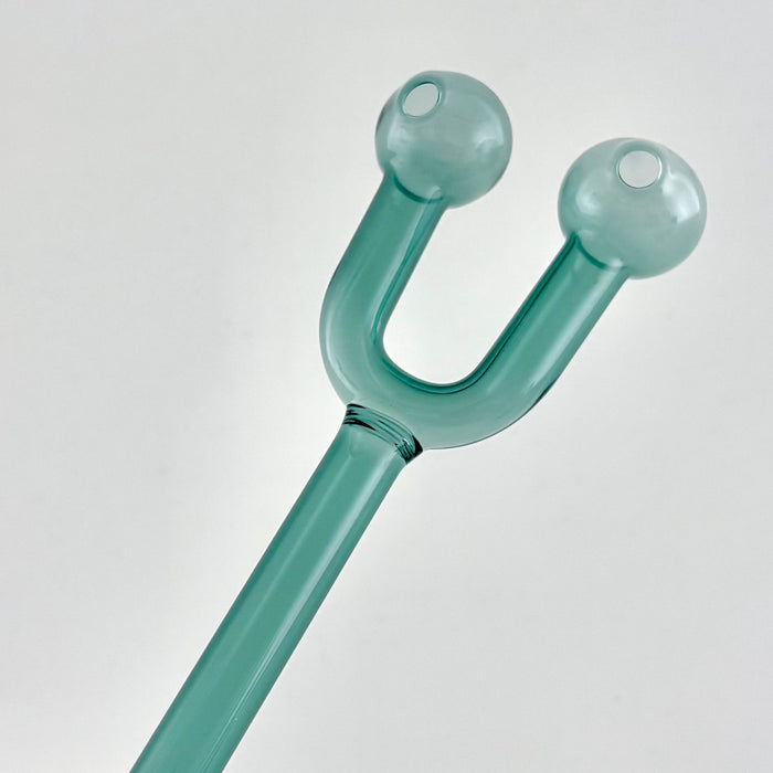 6" Double Hole Oil Burner Pipe – Assorted Colors-2CT Oil Burner Super Supplys Inc Lake Green