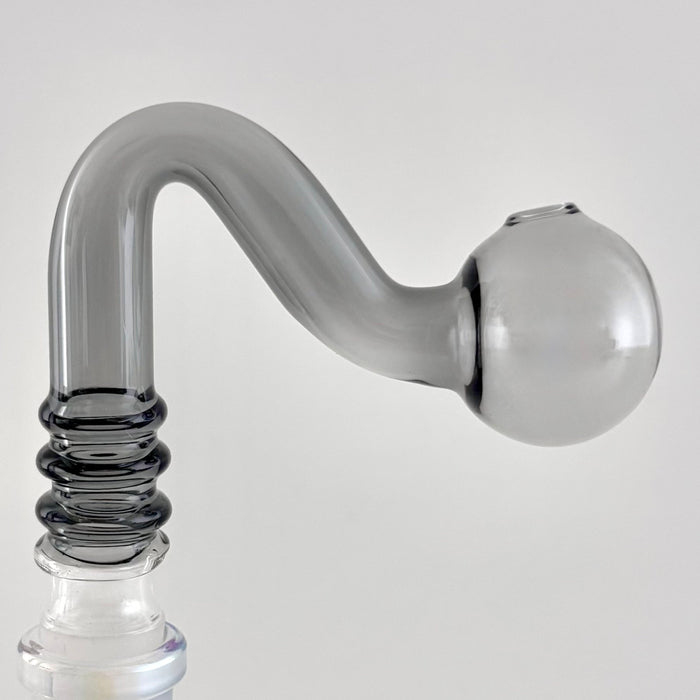 Glass Oil Burner Attachment - 5 Colors - 2CT Banger · Oil Burner Super Supplys Inc Grey