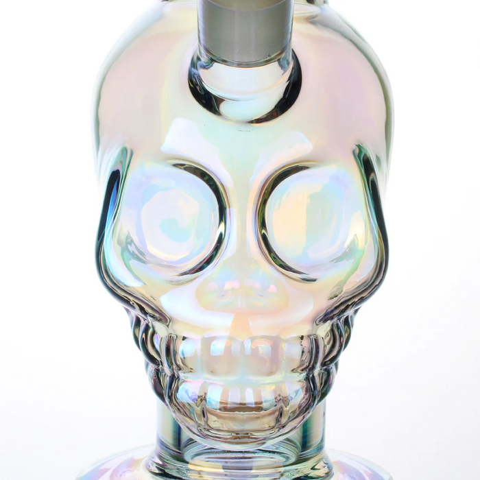 Fortune | 14" 7mm Electroplated Skull Glass Bong Glass Bong Fortune