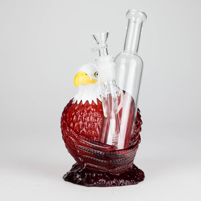 9" Eagle glass water bong Resin · Silicone · Plastic Bong JJ Distribution