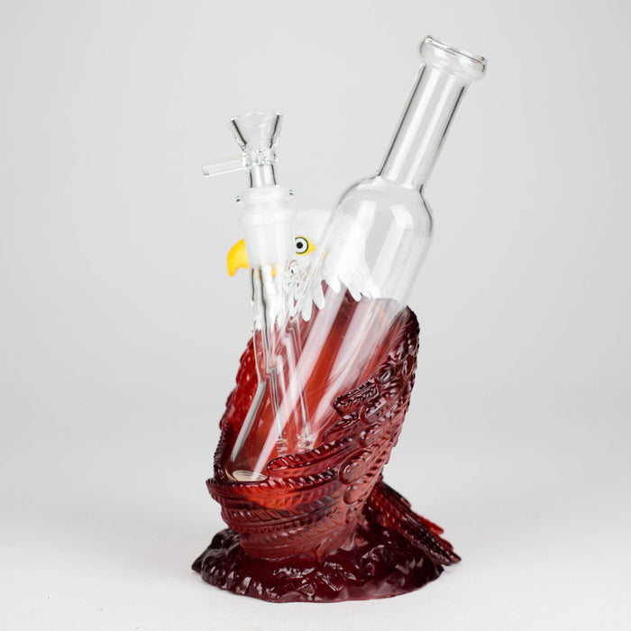 9" Eagle glass water bong Resin · Silicone · Plastic Bong JJ Distribution